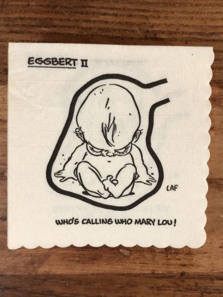 赤ちゃんのイラストが描かれたビンテージ紙ナプキン