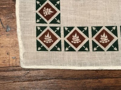 画像1: Smokey Bear Cotton Bandana　スモーキーベア　ビンテージ　バンダナ　80年代〜