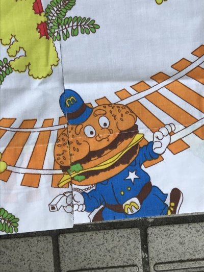 画像3: McDonaldland Train Cutting Cloth　マクドナルド　ビンテージ　端切れ　シーツ　70年代