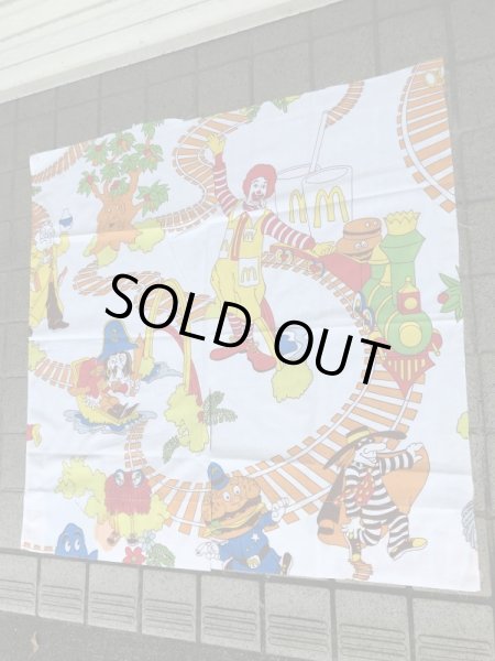 マクドナルドの汽車柄のビンテージ端切れ