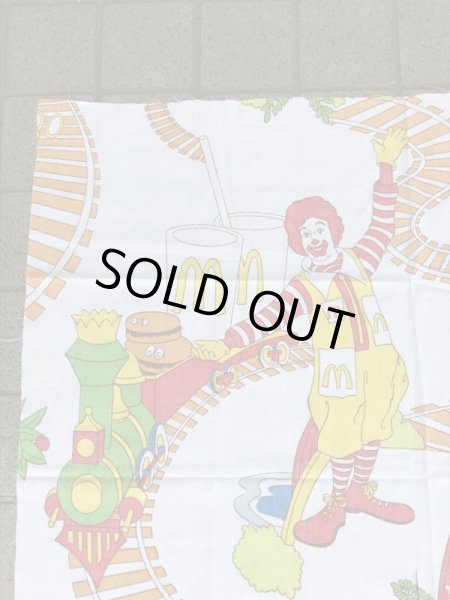 マクドナルドランドのトレイン柄のヴィンテージファブリック