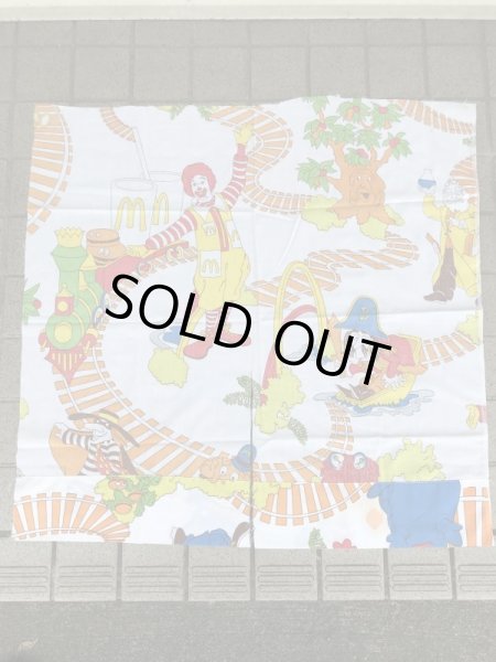 マクドナルドの汽車柄のビンテージ端切れ