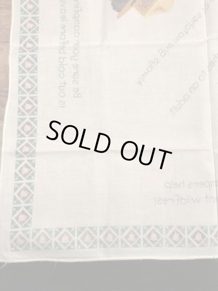 アドバタイジングキャラクターのスモーキーベアのヴィンテージバンダナ