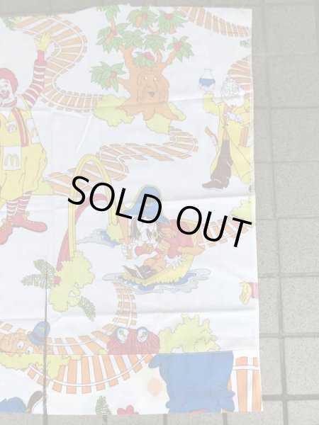 マクドナルドの汽車柄のビンテージ端切れ