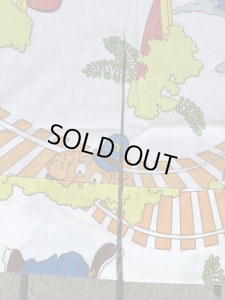 マクドナルドランドのトレイン柄のヴィンテージファブリック