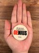 I'm Going To Be A “Genius” Somedayのメッセージが書かれたビンテージ缶バッジ