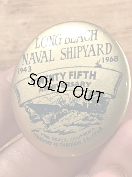 60年代頃のLong Beach Naval Shipyardのヴィンテージ缶バッチ