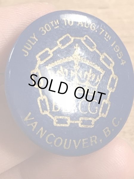 総合競技大会のコモンウェルスゲームズのビンテージ缶バッジ