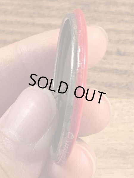 Warning Mad Loverのメッセージが書かれたヴィンテージ缶バッチ