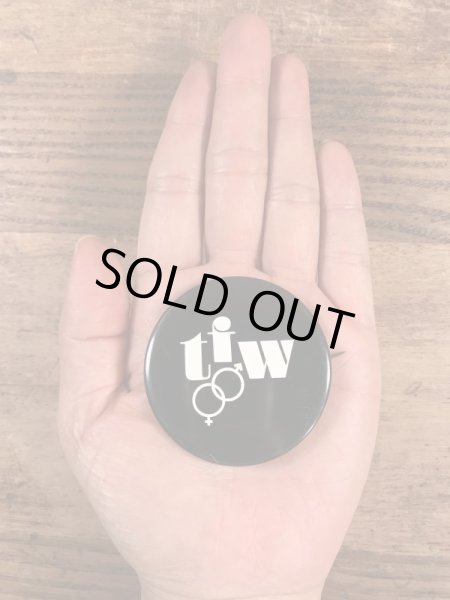 Female and Male TFWが描かれたビンテージ缶バッジ