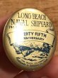 ロングビーチ海軍造船所の25周年記念のビンテージ缶バッジ