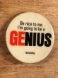 I'm Going To Be A “Genius” Somedayのメッセージが書かれたビンテージ缶バッジ