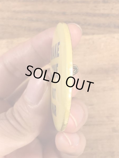 Make Love Not Warのメッセージが書かれたビンテージ缶バッジ