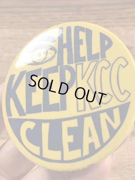 Help Keep KCC Cleanのヴィンテージ缶バッチ