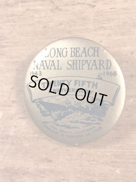 60年代頃のLong Beach Naval Shipyardのヴィンテージ缶バッチ