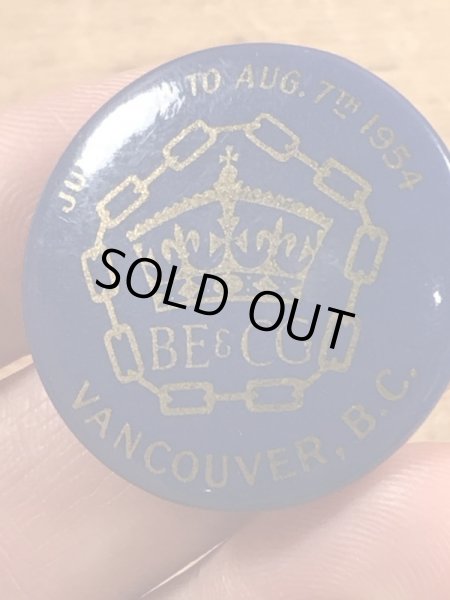 50年代頃のBritish Empire & Commonwealth Gamesのヴィンテージ缶バッチ