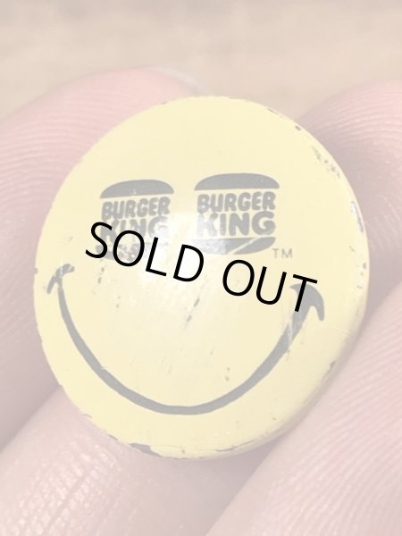 Burger Kingのスマイルフェイスのヴィンテージ缶バッチ