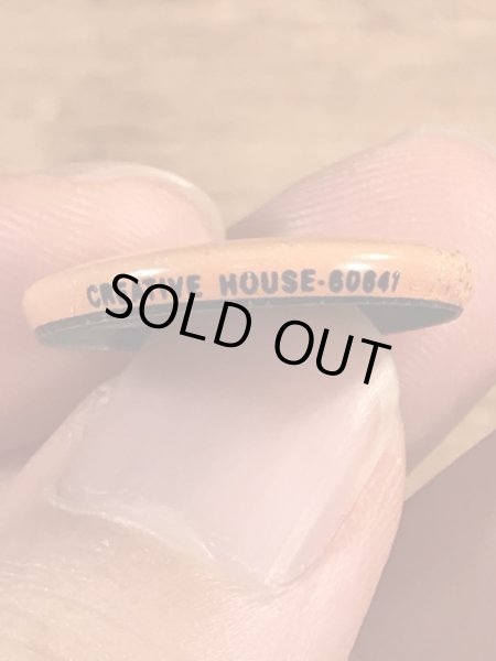 Creative House社製のスマイルフェイスのヴィンテージ缶バッチ