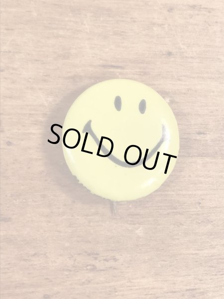 70年代頃のSmile Faceのビンテージ缶バッジ