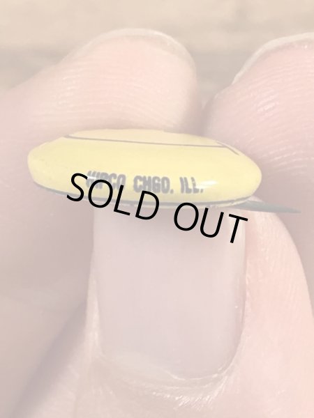 スマイルフェイスのブリキ製のヴィンテージ缶バッチ