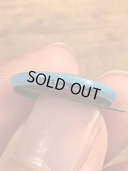 スマイルフェイスのブリキ製のヴィンテージ缶バッチ