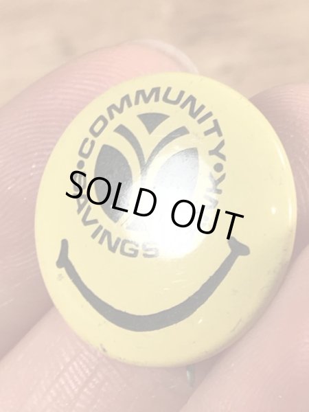 アドバタイジング物のスマイルフェイスのヴィンテージ缶バッチ