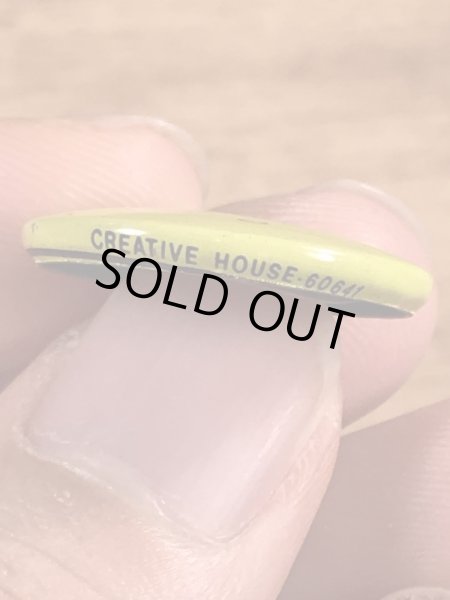 Creative House社製のスマイルフェイスのヴィンテージ缶バッチ