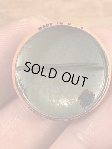 Creative House社製のスマイルフェイスのヴィンテージ缶バッチ