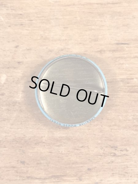 Creative House社製のスマイルフェイスのヴィンテージ缶バッチ