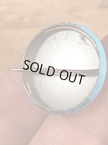 スマイルの顔が描かれたビンテージ缶バッジ