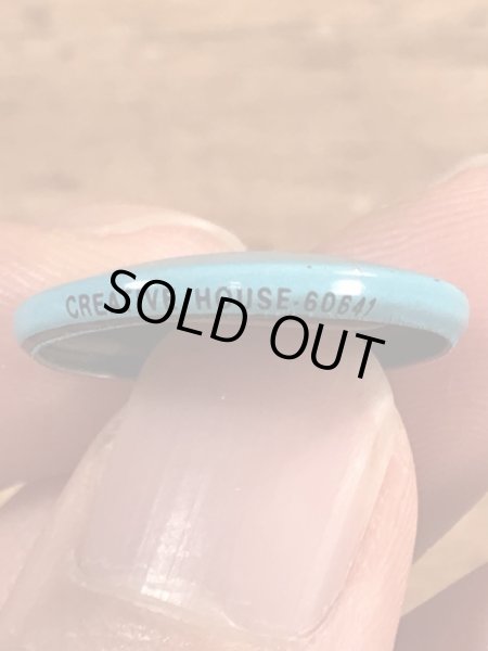 スマイルフェイスのブリキ製のヴィンテージ缶バッチ