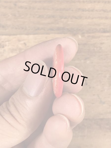 スマイルの顔とメッセージが書かれたビンテージ缶バッジ