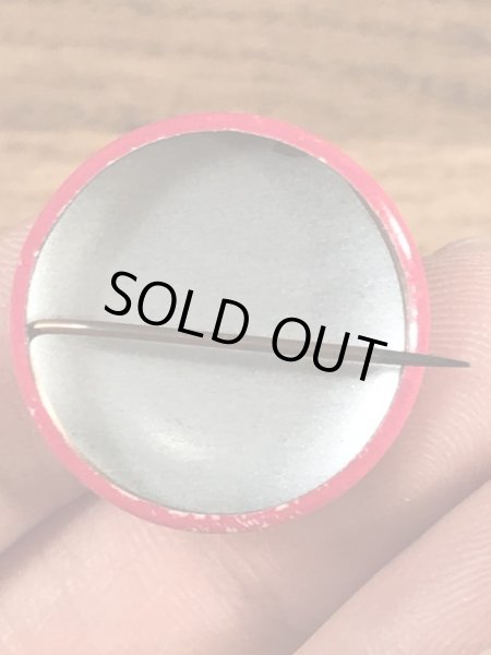 スマイルフェイスの企業物のヴィンテージ缶バッチ