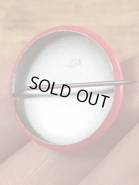 スマイルの顔とメッセージが書かれたビンテージ缶バッジ