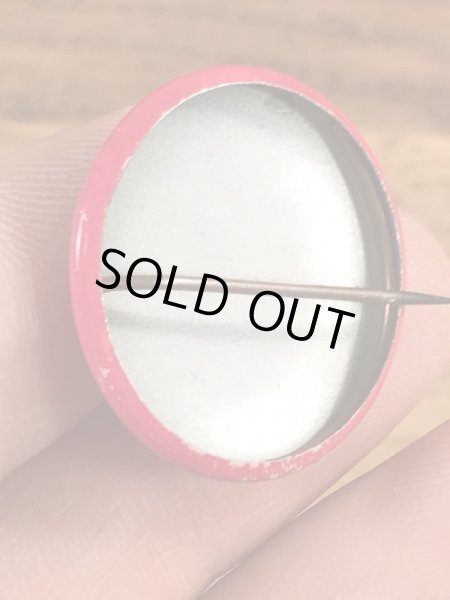 スマイルフェイスの企業物のヴィンテージ缶バッチ