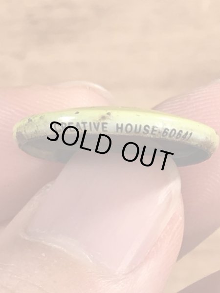 Creative House社製のスマイルフェイスのヴィンテージ缶バッチ