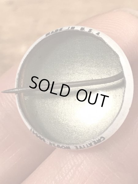 スマイルの顔が描かれたビンテージ缶バッジ