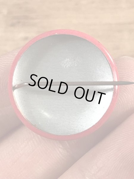 スマイルの顔とメッセージが書かれたヴィンテージ缶バッチ