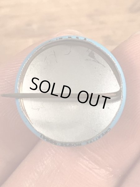 スマイルフェイスのブリキ製のヴィンテージ缶バッチ