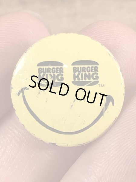 バーガーキングのスマイルのビンテージ缶バッジ