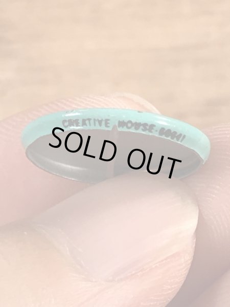 スマイルフェイスのブリキ製のヴィンテージ缶バッチ