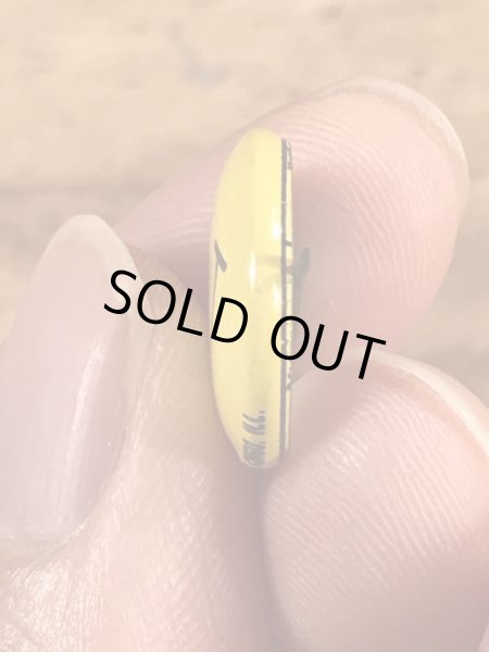 スマイルフェイスのブリキ製のヴィンテージ缶バッチ