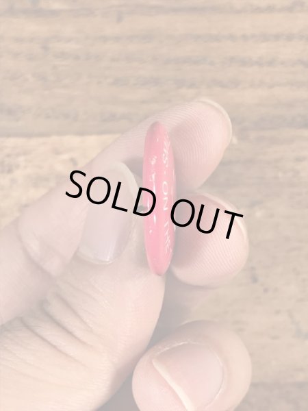 スマイルの顔とメッセージが書かれたビンテージ缶バッジ