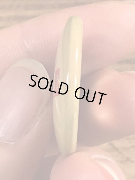 70年代〜頃のスマイルの文字が書かれたビンテージ缶バッジ