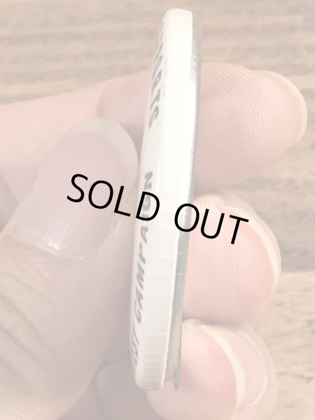 70年代〜頃の信用組合のスマイルのビンテージ缶バッジ