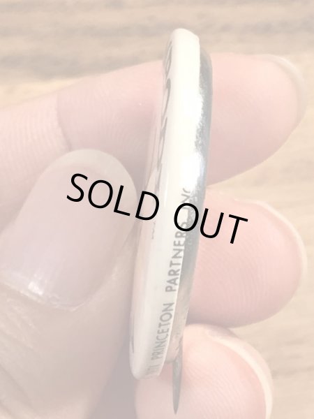 70年代頃のスマイルの指紋が描かれたビンテージ缶バッジ