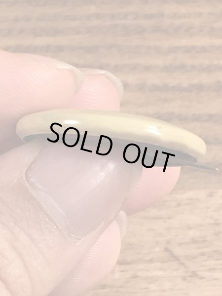 70年代〜頃のスマイルの文字が書かれたビンテージ缶バッジ