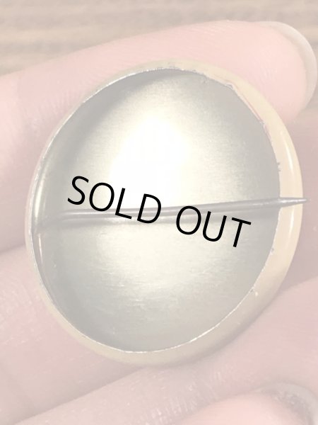 70年代〜頃のスマイルの文字が書かれたビンテージ缶バッジ