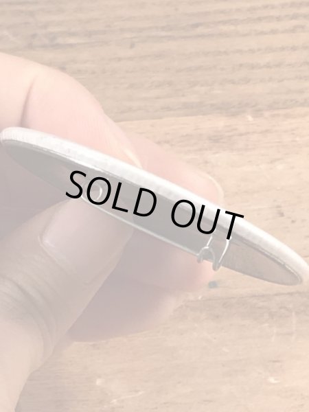 70年代〜頃のハットを被ったスマイルフェイスのヴィンテージ缶バッチ