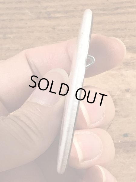 70年代〜頃のハットを被ったスマイルのビンテージ缶バッジ